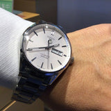Tag Heuer Carrera Calibre 5 Automatic White Dial Silver Steel Strap Watch for Men - WAR201B.BA0723