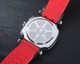 Tissot T Race Chronograph Black Dial Red Silicone Strap Watch For Men - T115.417.27.051.00