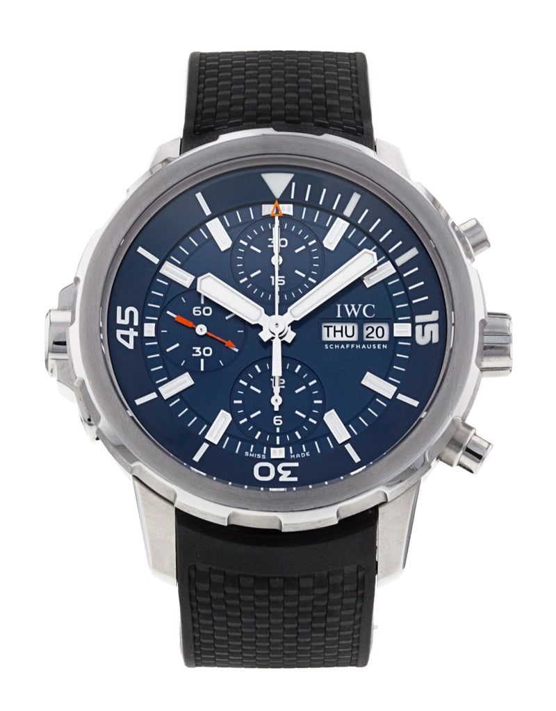 IWC Aquatimer Automatic Chronograph 44mm Blue Dial Black Rubber Strap Watch for Men - IW376805