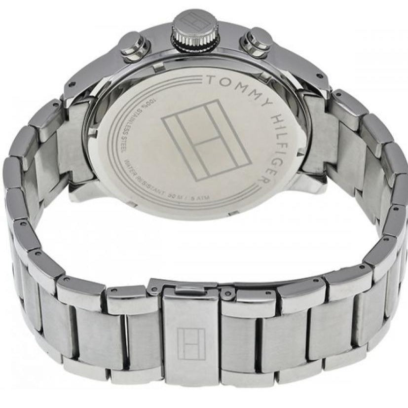 Tommy Hilfiger Trent Multifunction White Dial Silver Steel Strap Watch for Men - 1791140