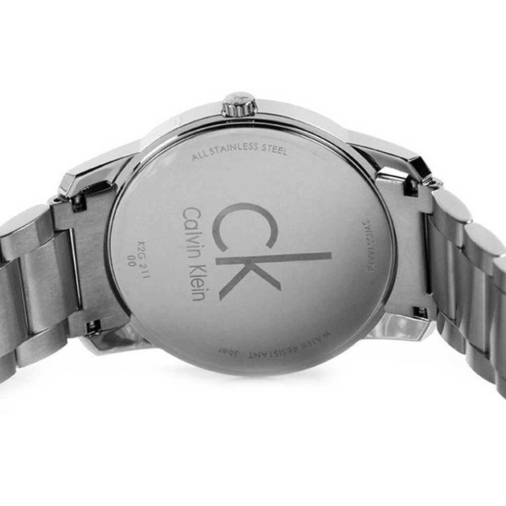 Calvin Klein City Silver Dial Silver Steel Strap Watch for Men - K2G21126