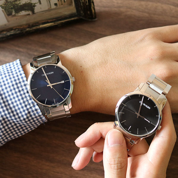 Calvin Klein City Black Dial Silver Steel Strap Watch for Men - K2G2G14C