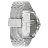 Calvin Klein Minimal White Dial Silver Mesh Bracelet Watch for Men - K3M2112Y