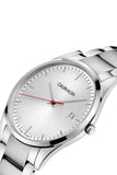 Calvin Klein City Quartz White Dial Silver Steel Strap Watch for Men - K2G2G1Z6