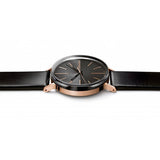 Calvin Klein Boost Black Dial Black Leather Strap Watch for Men - K7Y21TCZ