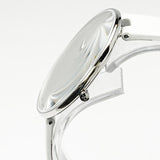 Calvin Klein Full Moon White Dial White Leather Strap Watch for Women - K8Y231L6