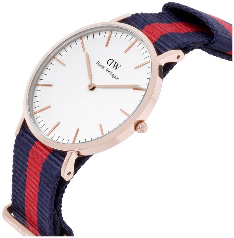 Daniel Wellington Classic Oxford White Dial Two Tone NATO Strap Watch For Women - DW00100029