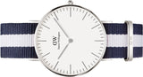 Daniel Wellington Classic Glasgow White Dial Two Tone NATO Strap Unisex Watch - DW00100047