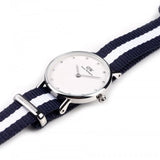 Daniel Wellington Classy Glasgow White Dial Two Tone NATO Strap Watch For Women - DW00100074