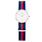 Daniel Wellington Classy Oxford White Dial Two Tone Nylon Strap Watch For Women - DW00100072