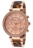 Michael Kors Parker Rose Gold Dial Two Tone Steel Strap Watch for Women - MK5538