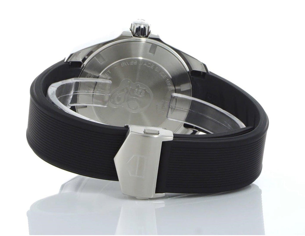 Tag Heuer Aquaracer Calibre 5 Automatic Black Dial Black Rubber Strap Watch for Men - WAY201A.FT6142