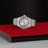 Tudor Royal Day Date Diamonds Automatic Silver Dial Silver Steel Strap Watch for Men - M28600-0002