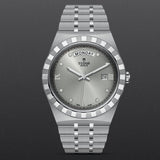 Tudor Royal Day Date Diamonds Automatic Silver Dial Silver Steel Strap Watch for Men - M28600-0002