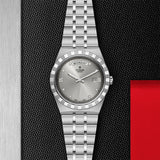 Tudor Royal Day Date Diamonds Automatic Silver Dial Silver Steel Strap Watch for Men - M28600-0002