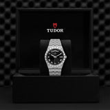 Tudor Royal Automatic Black Dial Silver Steel Strap Watch for Men - M28600-0003