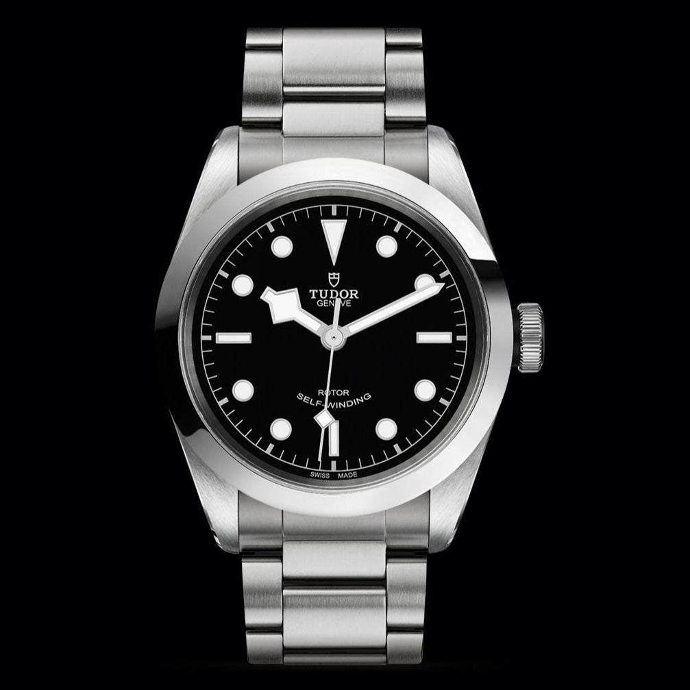 Tudor Black Bay Automatic Black Dial Silver Steel Strap Watch for Men - M79540-0001