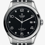 Tudor 1926 Automatic Diamonds Black Dial Silver Steel Strap Watch for Men - M91650-0004