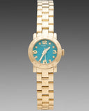 Marc Jacobs Amy Dinky Blue Dial Gold Steel Strap Watch for Women - MBM3229