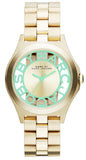 Marc Jacobs Henry Gold Dial Gold Steel Strap Watch for Women - MBM3295