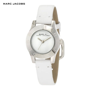 Marc Jacobs Blade White Dial White Leather Strap Watch for Women - MBM1200