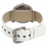 Marc Jacobs Blade White Dial White Leather Strap Watch for Women - MBM1223