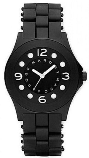 Marc Jacobs Pelly Black Dial Black Silicone Strap Watch for Women - MBM2507