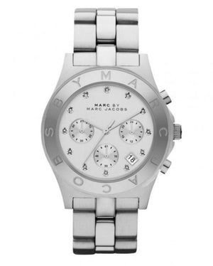 Marc Jacobs Blade White Dial SIlver Steel Strap Watch for Women - MBM3100