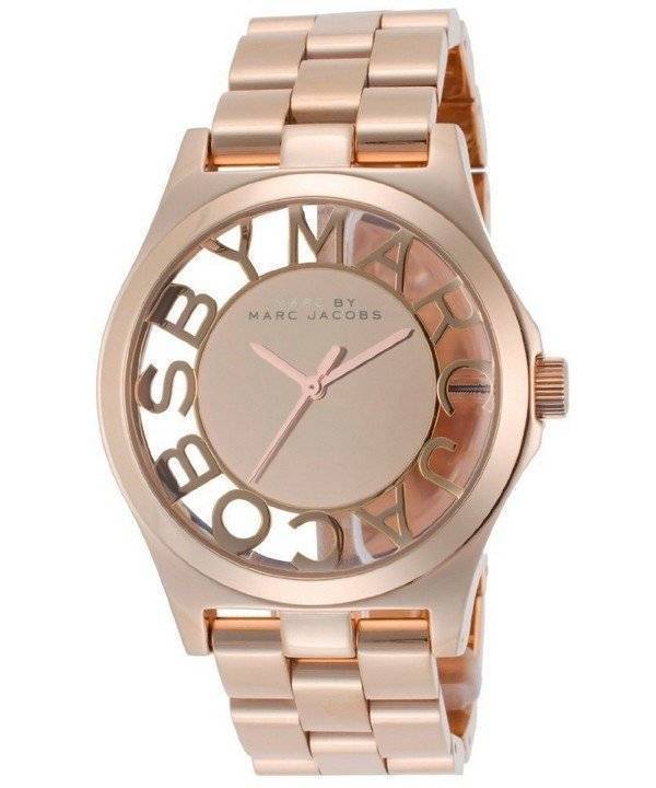 Marc Jacobs Henry Rose Gold Dial Rose Gold Steel Strap Watch for Women - MBM3207