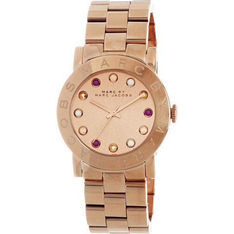 Marc Jacobs Amy Dexter Rose Gold Dial Rose Gold Steel Strap Watch for Women - MBM3216