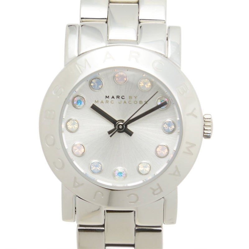Marc Jacobs Amy White Dial Silver Steel Strap Watch for Women - MBM3217