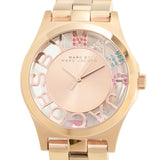 Marc Jacobs Henry Skeleton Rose Gold Dial Rose Gold Steel Strap Watch for Women - MBM3264