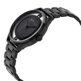 Marc Jacobs Tether Transparent Black Dial Black Steel Strap Watch for Women - MBM3419