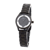 Marc Jacobs Tether Transparent Black Dial Black Steel Strap Watch for Women - MBM3419