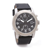 Marc Jacobs Larry Chronograph Black Dial Black Leather Strap Watch for Men - MBM5033