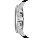 Marc Jacobs Larry Chronograph Black Dial Black Leather Strap Watch for Men - MBM5033