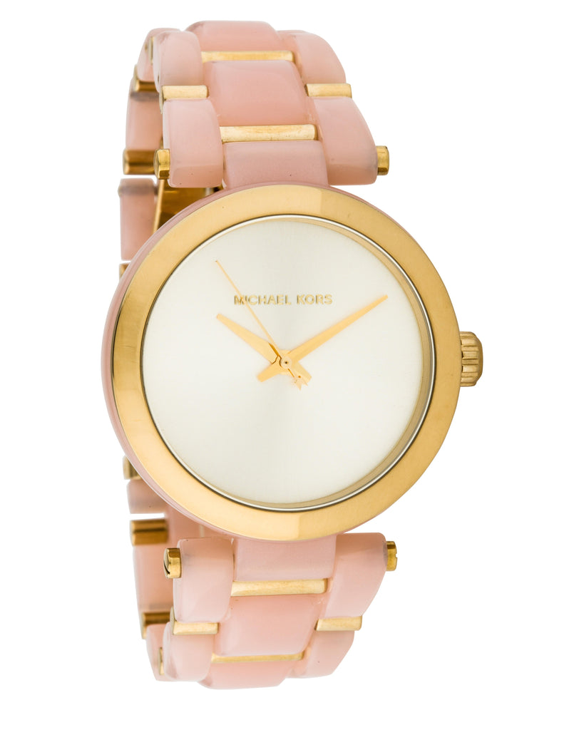 Michael Kors Delray Rose Gold Dial Pink Steel Strap Watch for Women - MK4316