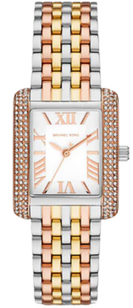 Michael Kors Emery Three-Hand White Dial Two Tone Steel Strap Watch for Women - MK4744