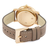 Marc Jacobs Roxy White Dial Cement Brown Leather Strap Watch for Women - MJ1533