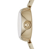 Marc Jacobs Courtney Mother of Pearl Black Dial Gold Steel Strap Watch for Women - MJ3460