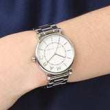 Marc Jacobs Roxy White Dial Silver Steel Strap Watch for Women - MJ3521