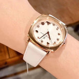 Marc Jacobs Mandy White Dial White Leather Strap Watch for Women - MJ8678