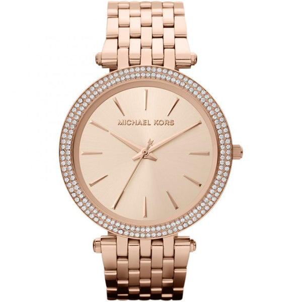 Michael Kors Darci Rose Gold Dial Rose Gold Stainless Steel Strap Watch for Women - MK3366