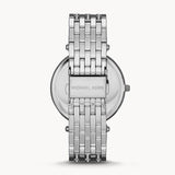 Michael Kors Darci Orange Dial Silver Stainless Steel Strap Watch for Women - MK3218