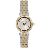 Michael Kors Darci White Dial Two Tone Steel Strap Watch for Women - MK3323