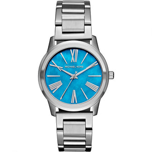 Michael Kors Hartman Quartz Blue Dial Silver Steel Strap Watch For Women - MK3519