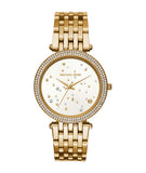 Michael Kors Darci White Dial Gold Steel Strap Watch for Women - MK3727