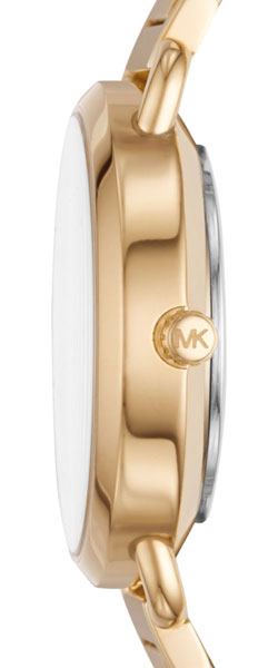 Michael Kors Portia Quartz White Dial Gold Steel Strap Watch for Women - MK3840