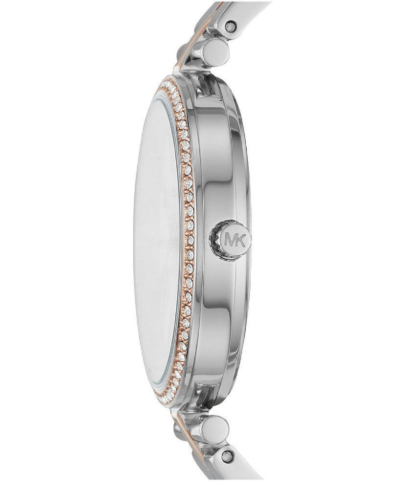 Michael Kors Darci Rose Gold Dial Two Tone Steel Strap Watch for Women - MK3726