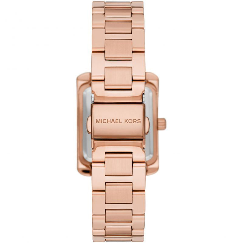 Michael Kors Emery Three-Hand Crystals Silver Dial Rose Gold Steel Strap Watch for Women - MK4641